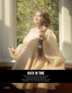 Model posing in a Selkie dress, at Cecil Green Park House. Published in Marika Magazine.